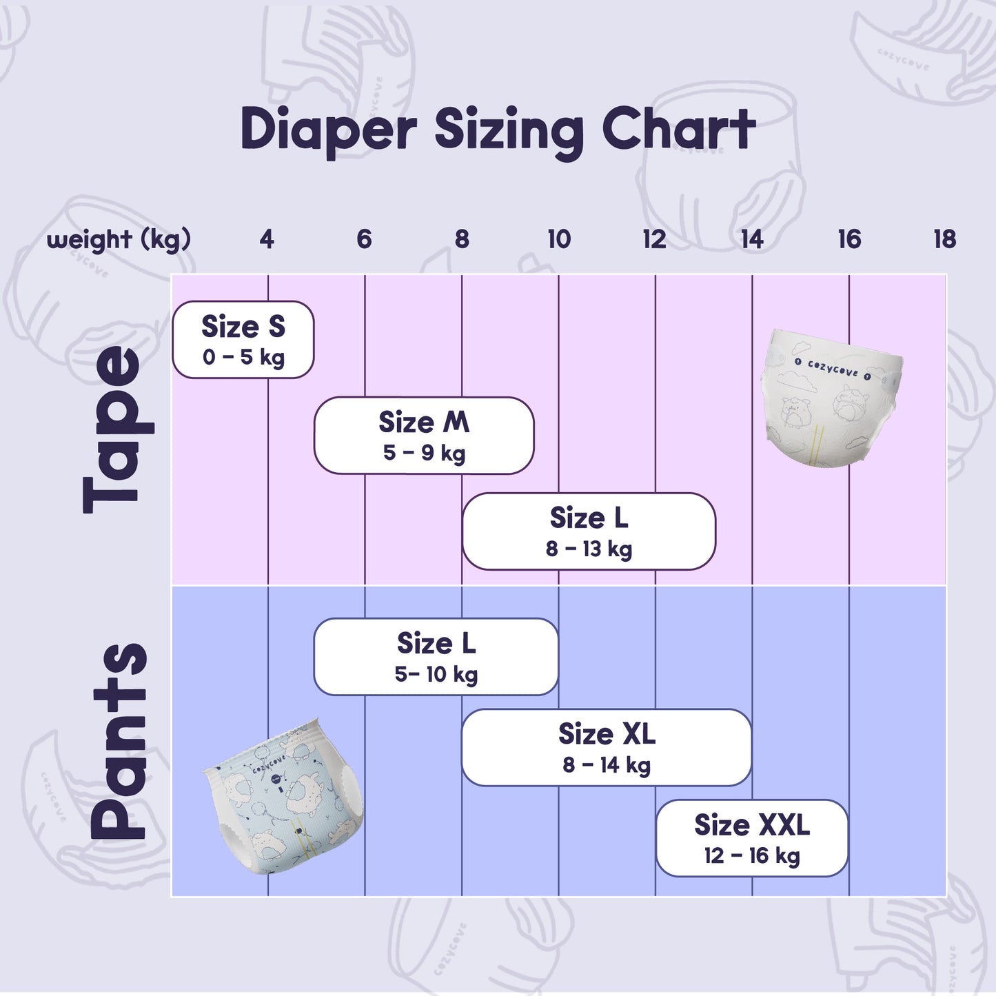 Kumo: Overnight Baby Diapers Pants XXL 42pcs